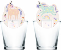 6 Glady Unicorn Glasmarkierer