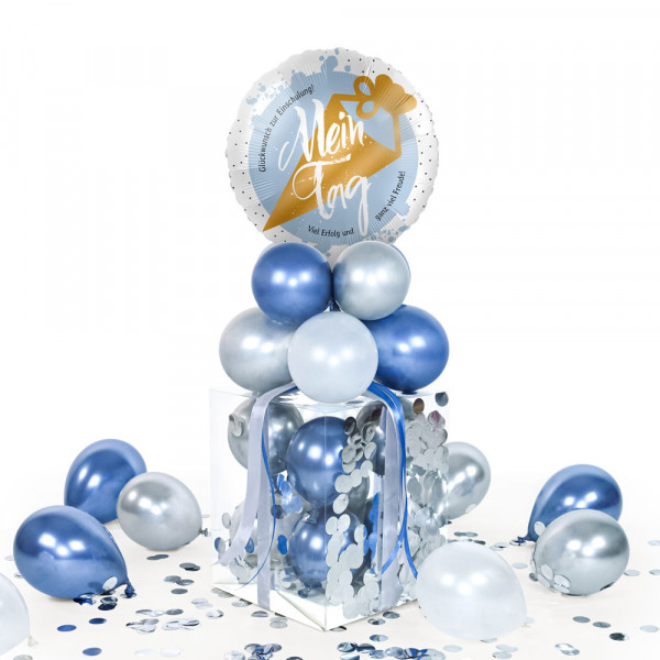 Balloha Geschenkbox DIY 1. Schultag blau XL