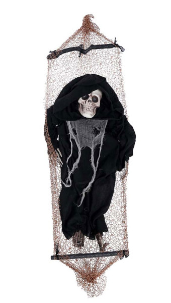 Hängematte mit Skelett und Licht