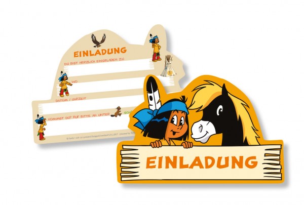 6 Yakari Party Einladungskarten