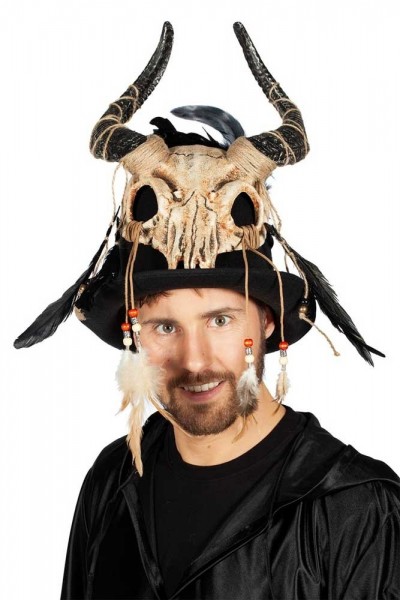Voodoo Zauberer Schädel Zylinder