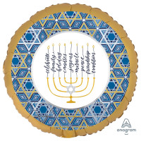 Vorschau: Goldener Happy Hanukkah Folienballon