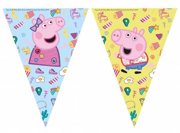 Peppa Wutz Spieletag Wimpelkette 2,3m
