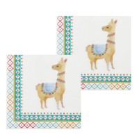 12 Lama Zirkus Servietten 33cm