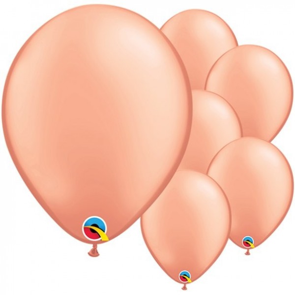 100 Roségoldene Luftballons Passion 28cm