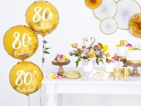 Vorschau: 20 Glossy 80th Birthday Servietten 33cm