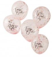 5 Rosy Bride Konfettiballons 30cm