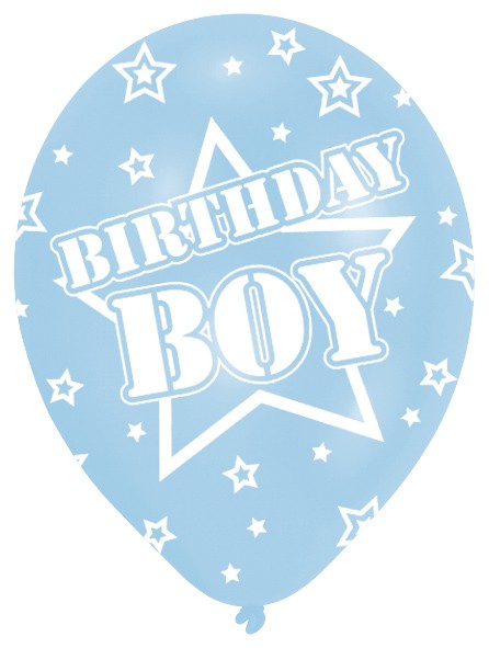 6 Amazing Birthday Boy Luftballons 27,5 cm 2