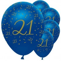 6 Luxurious 21st Birthday Ballons 30cm