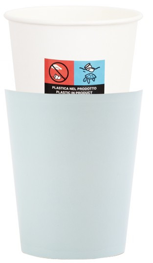 8 Light Blue Passion Pappbecher