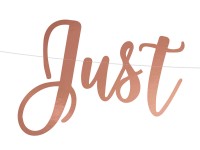 Just married Girlande roségold 77 x 20cm