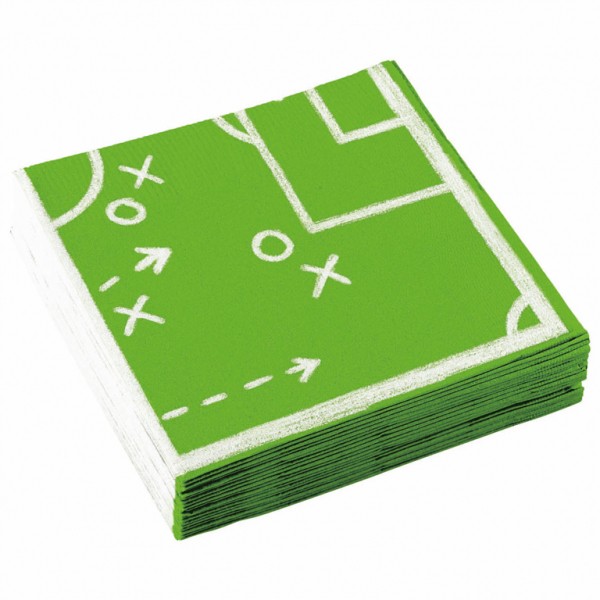 20 Fußball Kicker Party Servietten 33cm