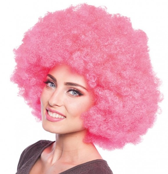 XXL Afro Perücke in Rosa