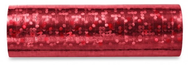 1 Rolle Glitzernde Luftschlangen Rot