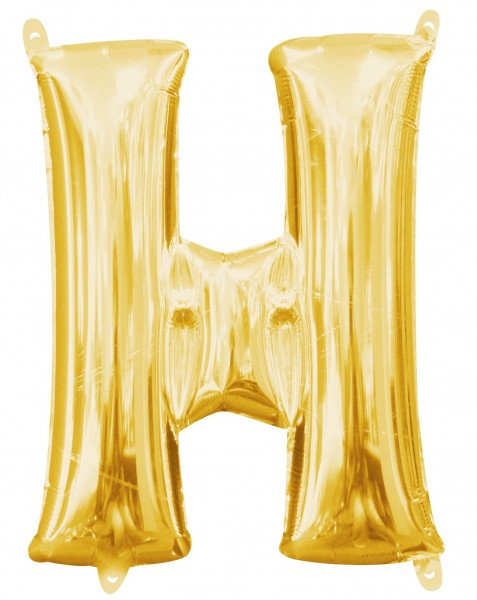 Mini Folienballon Buchstabe H gold 35cm