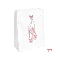 4 Kleine Ballerina Geschenktüten mit Sticker