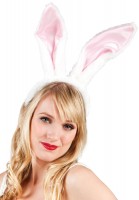 Premium Bunny Ohren In Weiß-Rosa
