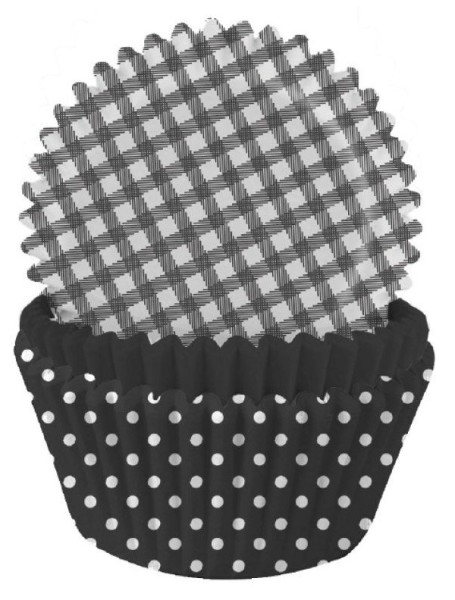 75 Schwarze Mustermix Muffinformen 4,8m