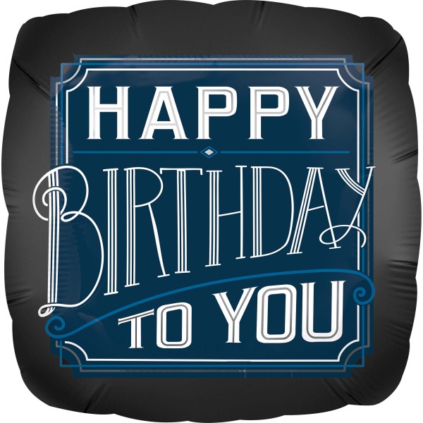 Edler Happy Birthday Folienballon 45cm