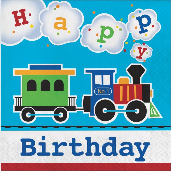 16 Lokomotive Tuff Tuff Birthday Servietten 33cm
