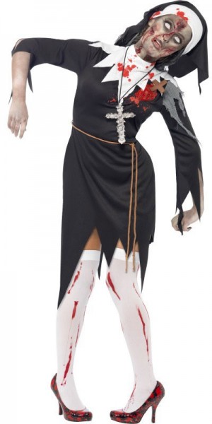Blutige Zombie-Nonne Kostüm