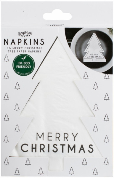 16 Eco Christmas Tree Servietten 3