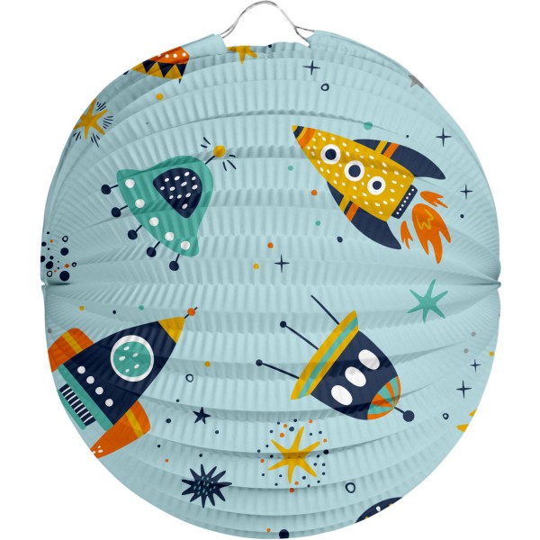 Blaue Space Shuttle Laterne 22cm