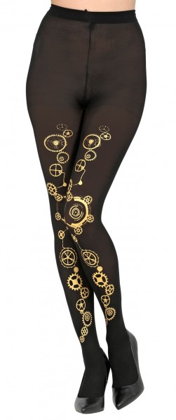 Steampunk Zahnrad Damen Strumpfhose