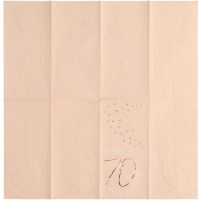 Vorschau: 10 Rosy Blush 70th Birthday Servietten 33cm