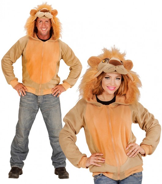 Plüschige Löwen Sweatshirt-Jacke