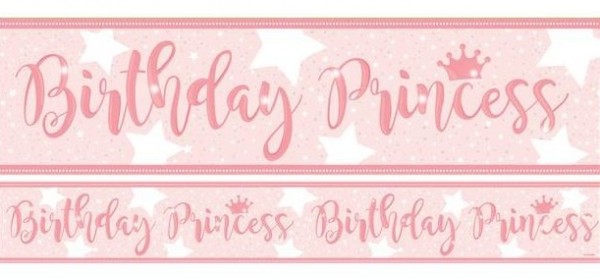 3 Shiny Birthday Princess Banner 1m
