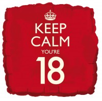 Keep calm you are 18 Folienballon 46cm