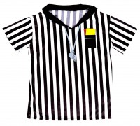 Vorschau: Gestreiftes Schiedsrichter Herrenshirt