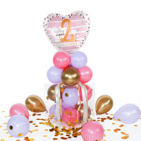 Vorschau: Balloha Geschenkbox DIY 2. Geburtstag Hearts XL