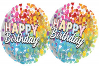 Vorschau: Happy Birthday Heliumflasche mit Ballons