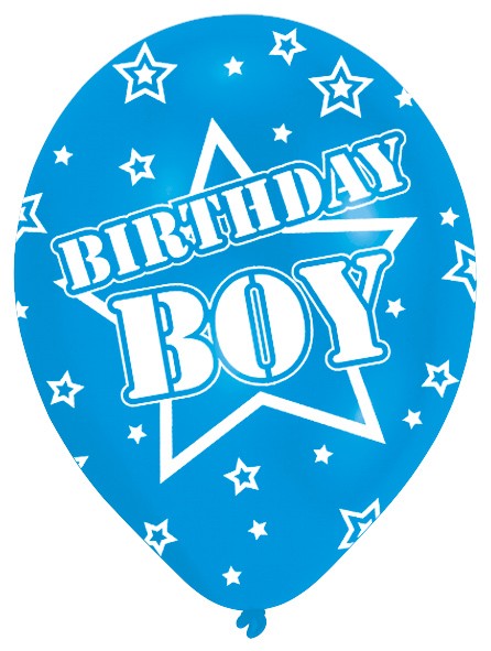 6 Amazing Birthday Boy Luftballons 27,5 cm 3