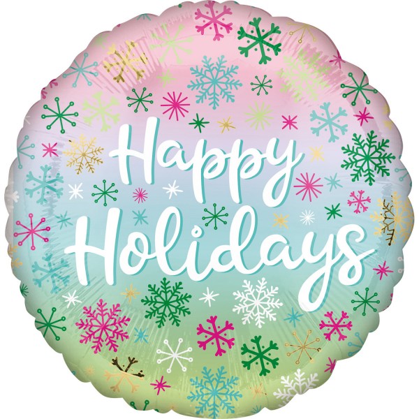 Happy Holiday Schneeflocken Ballon 43cm