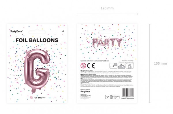 Folienballon G roségold 35cm 5