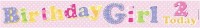 2. Geburtstag Birthday Girl Folienbanner 2,6m