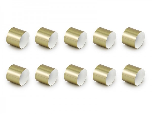 10 Papier Serviettenringe Mattgold DIY