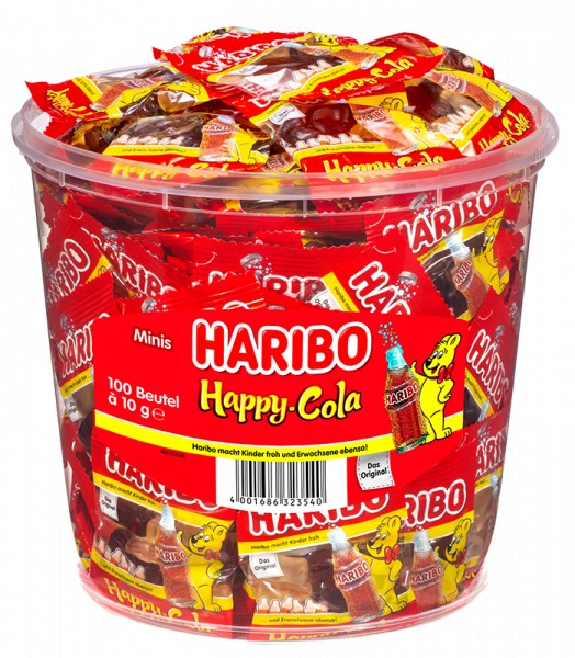 100 Beutel Haribo Happy Cola 10g