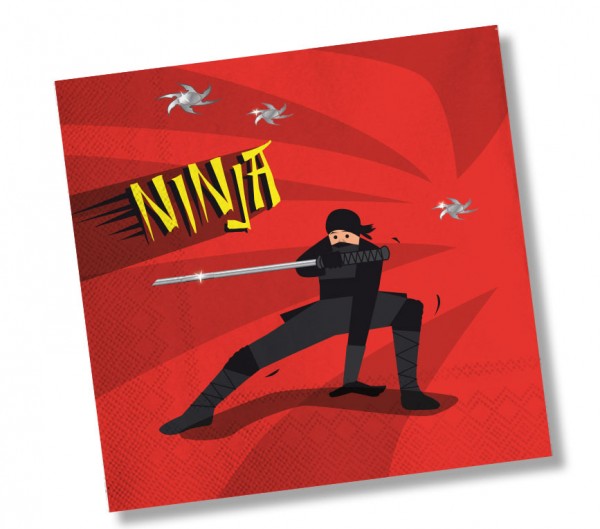 20 Ninja Party Servietten 33cm