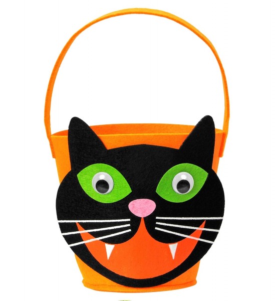 Trick or Treat schwarzer Kater Korb
