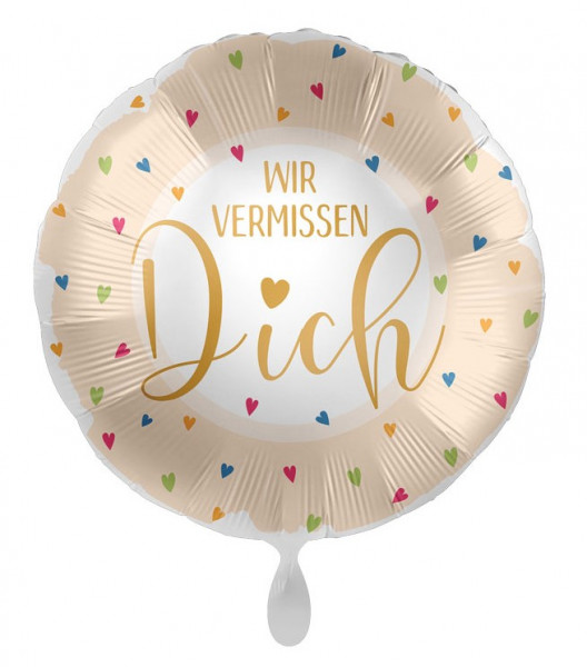 Wir vermissen Dich Folienballon 43cm