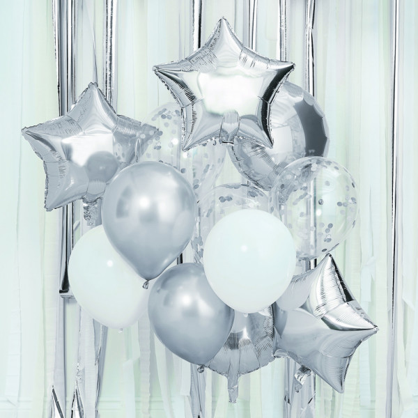 Silber Metallic Ballon Bouquet