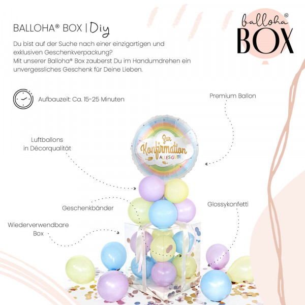 Balloha Geschenkbox DIY Konfirmation pastell XL 3