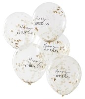 5 Christmas Eve Konfettiballons 30cm