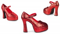 Glitzernde Disco Highheels Rot