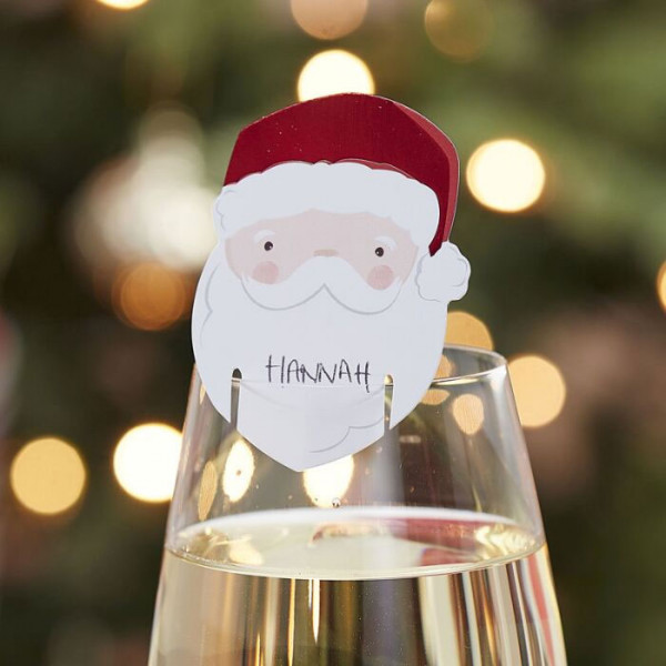 12 Weihnachtsmann Getränke Tischkarten 2