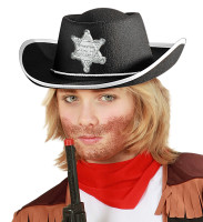 Förhandsgranskning: Svart sheriff cowboyhatt för barn